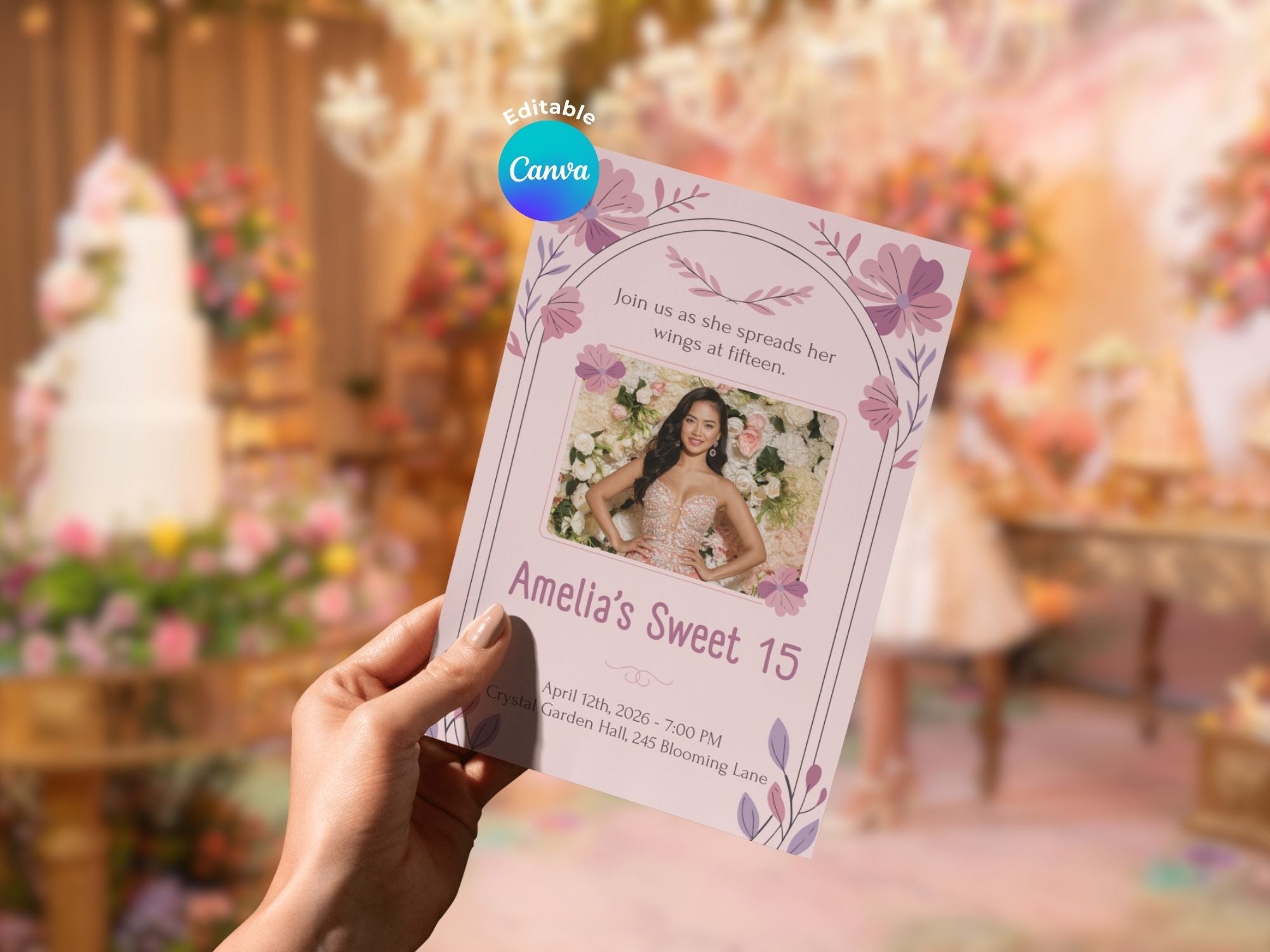 Sweet 15 Invitation – Watercolor Plane Theme – Editable Canva Template – Share or Printable 5x7 – Instant Download