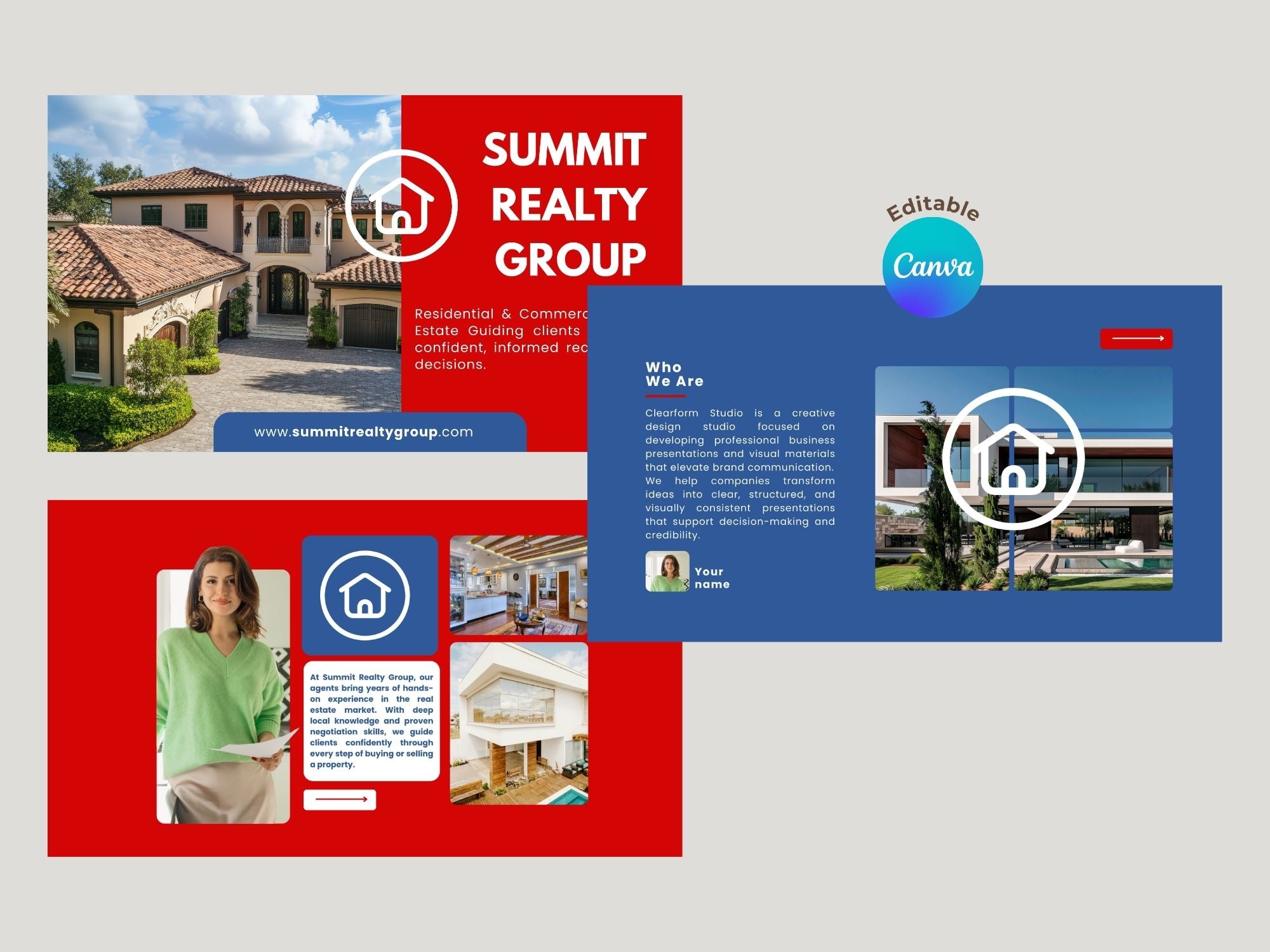 Real State Business Presentation 001 – Editable Canva Template – Instant Download