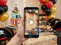 Pirate Adventure Birthday Invitation – Editable Canva Template – Share video mp4 – Instant Download
