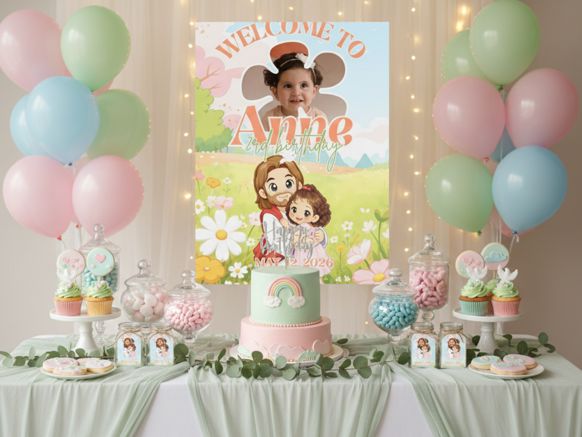 Princess Of Jesus Invitation FULL PARTY BUNDLE - Video Invite & Matching Printables