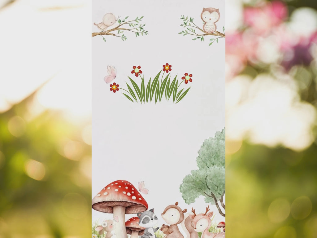 Cute Garden Birthday Invitation – Editable Canva Template – Share video mp4 – Instant Download