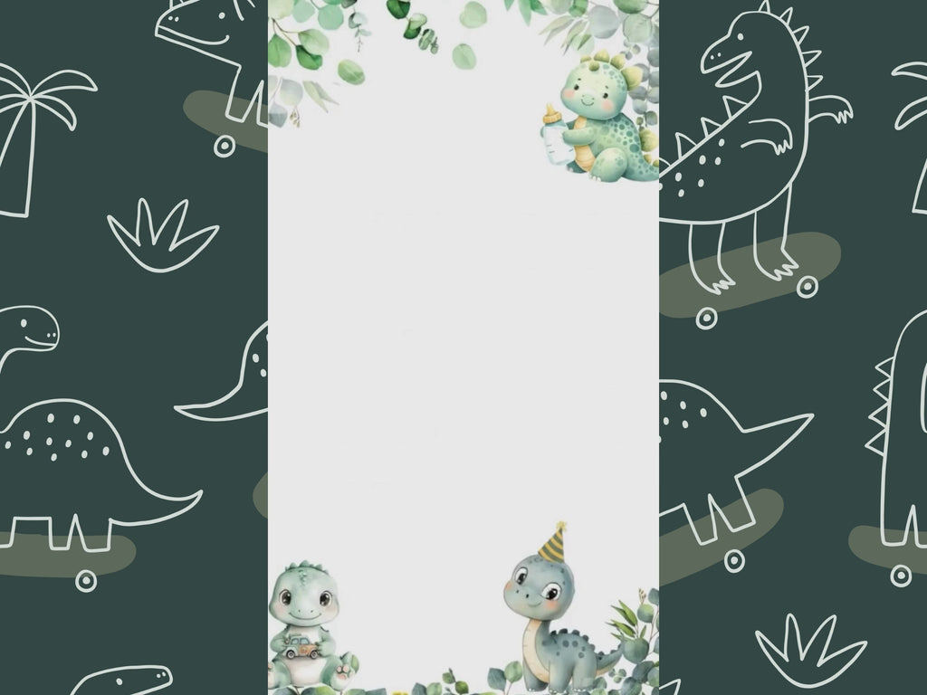 Little Dino Birthday Invitation – Editable Canva Template – Share video mp4 – Instant Download